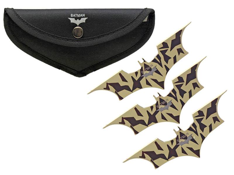 Batman 3 Pc. Throwing Knife Set - Desert Camo