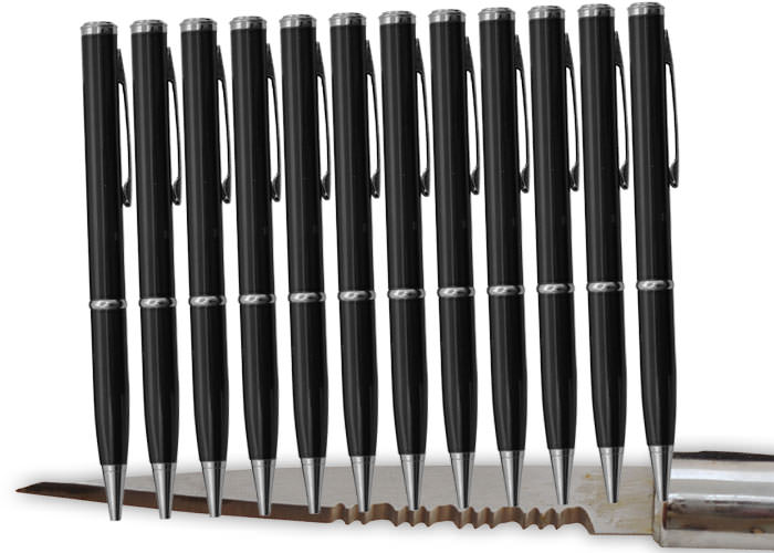 One Dozen Elegant Letter Opener Refillable Pen With Hidden Knife