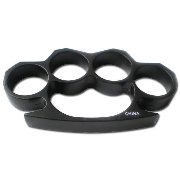 Black Four Finger Hole Knuckle Paper Weight Palm Grip
