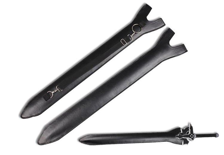 Leather Carrying Case Scabbard For SAO Kiritos Elucidator Foam