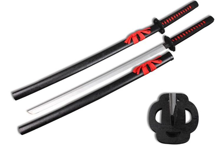 Wooden Training Practice Samurai Katana Sword with Scabbard Cosplay Weapon