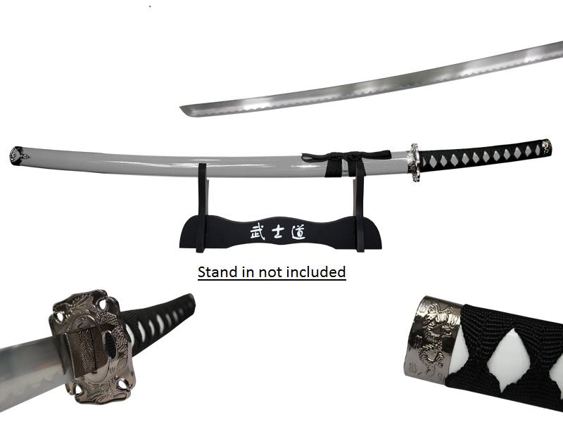 40 Inch Silver Dragon Samurai Sword