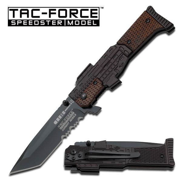 Rifle Shape Combat Series Spring Assist Opening Knife 3MM Thick Blade