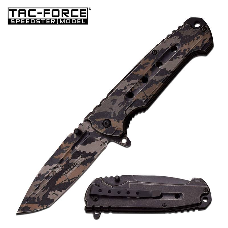 Tac-Force 4.75 Inch Closed Laser Digital Camo Spring Assisted Opening Knife