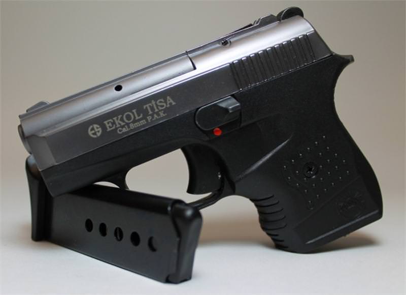 Tisa Compact Blank Firing 8MM Gun Fume Finish Starter Pistol