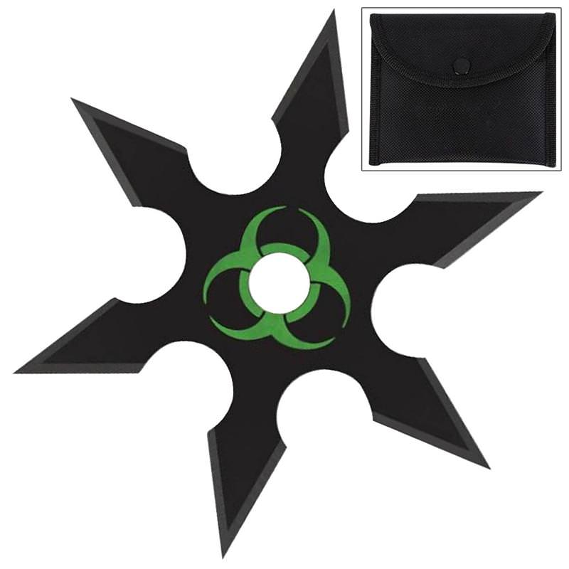 Zombie Genocide 6 Point Throwing Star Black