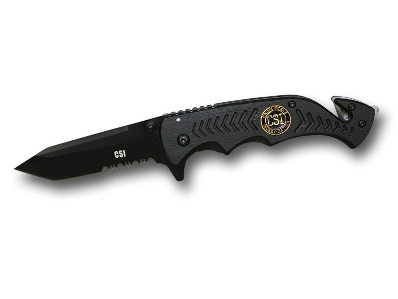 8 Inch Assisted Open Rescue Series Knife All Black CSI