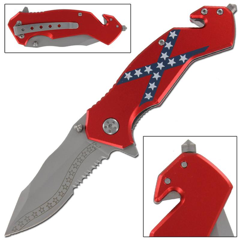The South Will Rise Again Tactical Assisted Opening Knife