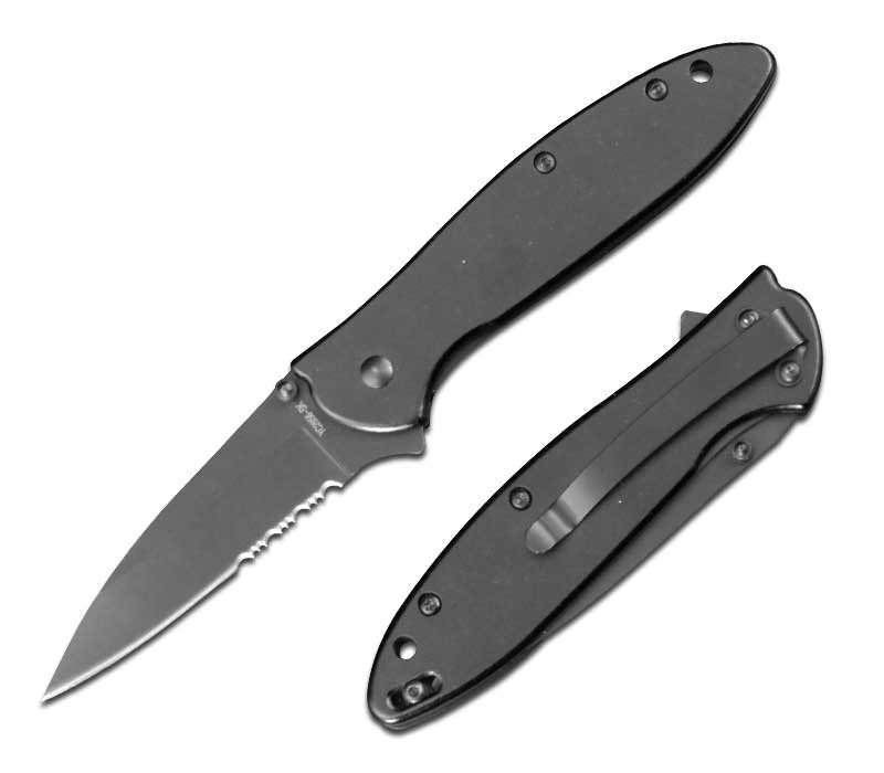 4 Inch Closed Black Executive Style Assisted Opening Pocket Knife