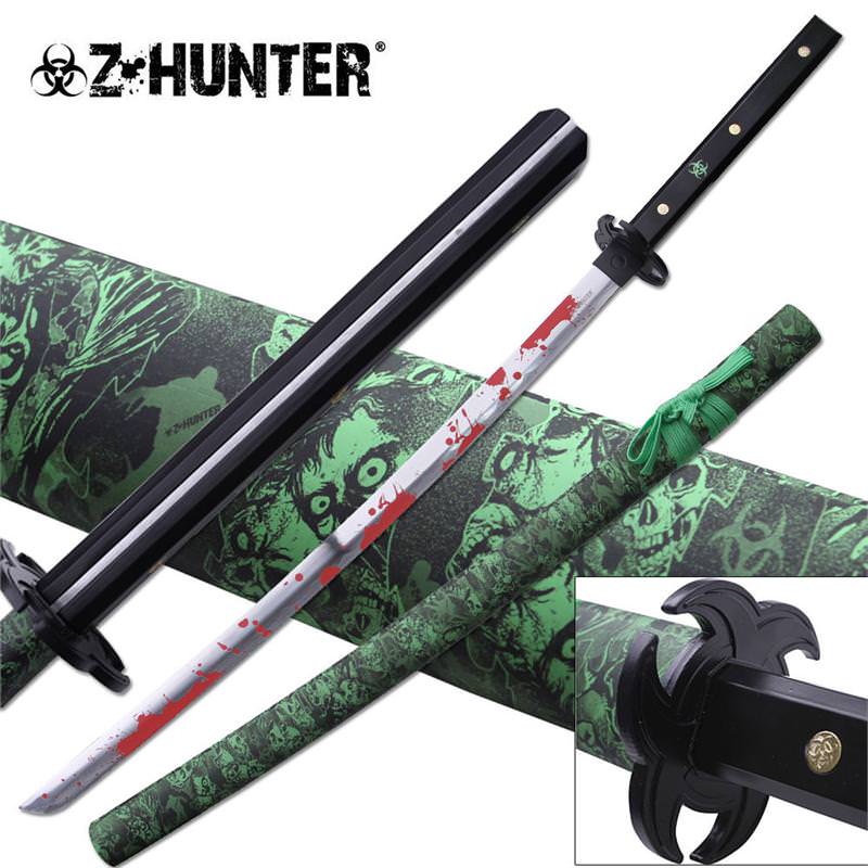 Real Deluxe Full Tang Bloody Zombie Samurai Katana Sword