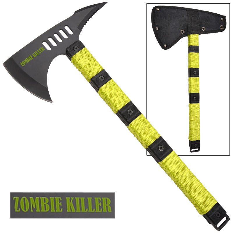 Zombie Killer Tactical Throwing Axe With Sheath - 14.5 Inch Overall