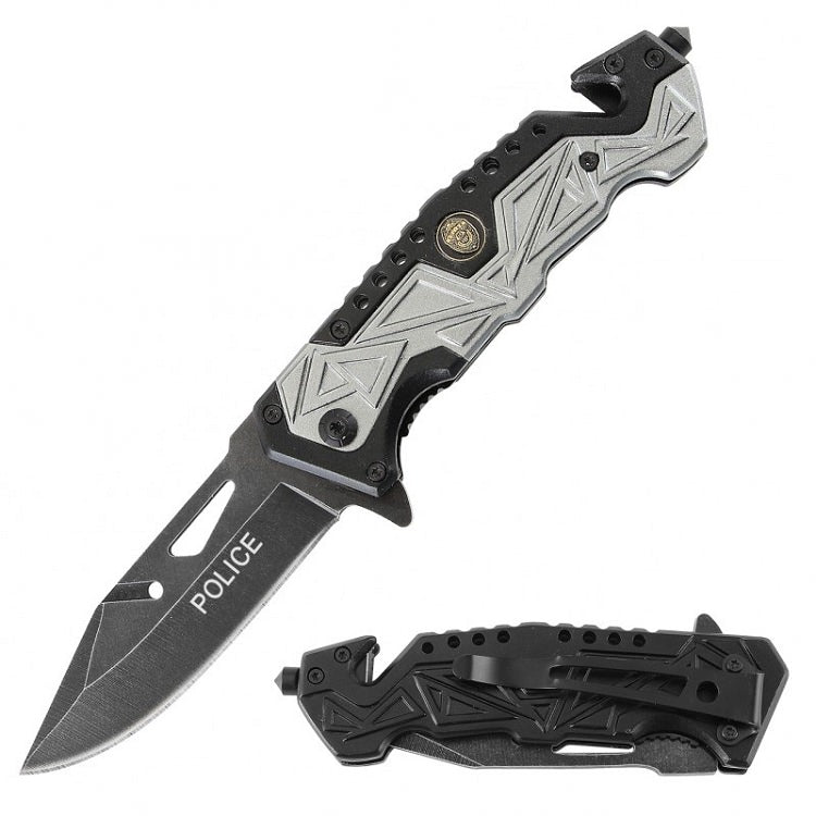 Rescue Spring Assist Police Folding Knife Law Enforcement