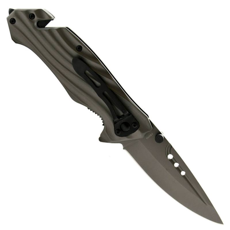 HEAVY DUTY Combat Military Tactical Rescue Spring Assist DZS Knife