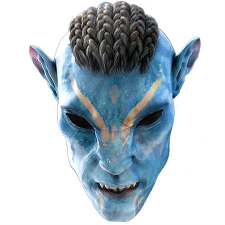 Pandora Blue Creature Na-vi Warrior Face Mask Jake