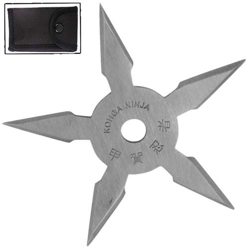 Secret Khoga Ninja Five Points Throwing Star Silver