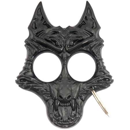 Savage Wolf Self Defense Keychain - Black