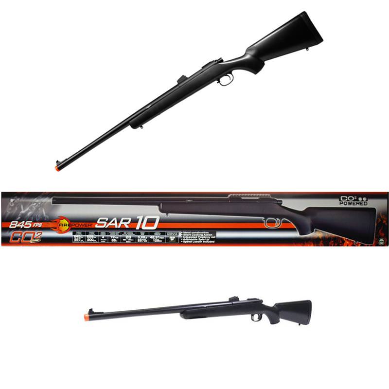 SAR10 845 FPS CO2 Powered Bolt Action Airsoft Sniper Rifle VSR