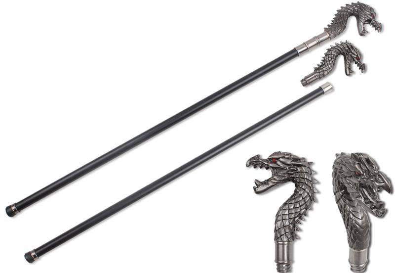 Traditional Flaming Dragon Walking Cane