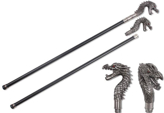 Traditional Flaming Dragon Walking Cane