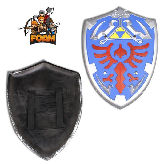 HERO Blue Link Hylian Triforce Foam Shield Legend of Zelda LARP Cosplay
