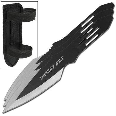 Zues's Thunder Bolts Throwing Knives Set of Thowers Two Tone