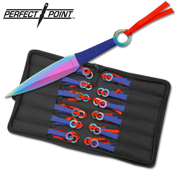 Rainbow Kunai 24 PCS Throwing Knife Set