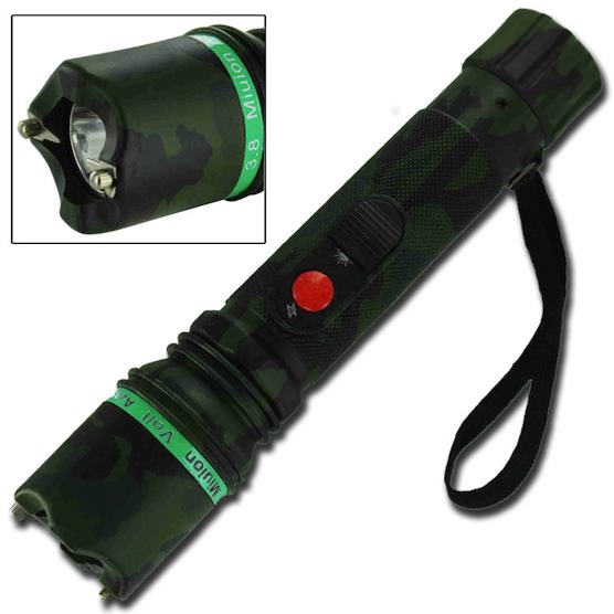 Bright LED Flashlight 3.8 Million Volt Stun Gun - Jungle Action