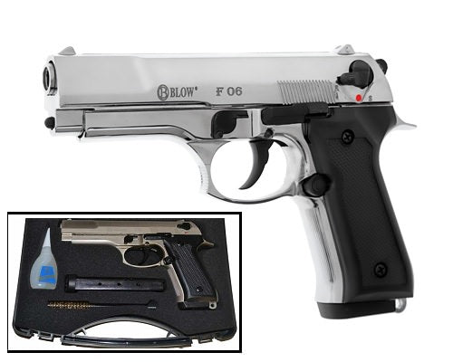 Blow F06 9MM Blank Firing Replica Gun Chrome Finish