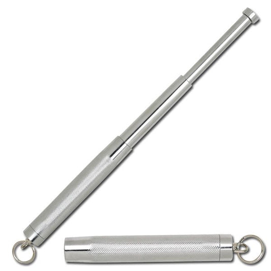 Self Defense Keychain Mini Baton Silver Finish