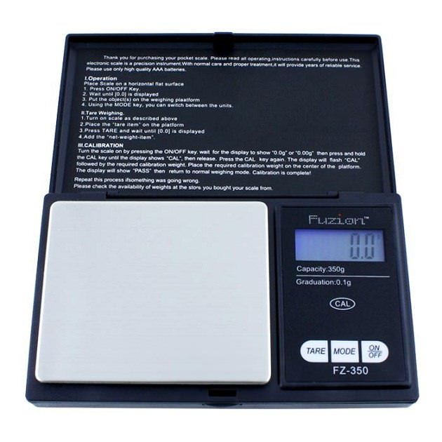 Fuzion Professional Digital Pocket Scale 350g x 0.1g - Black