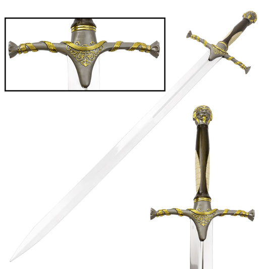 Medieval Collective The Lion Fantasy Long Sword With Display Wall Plaque