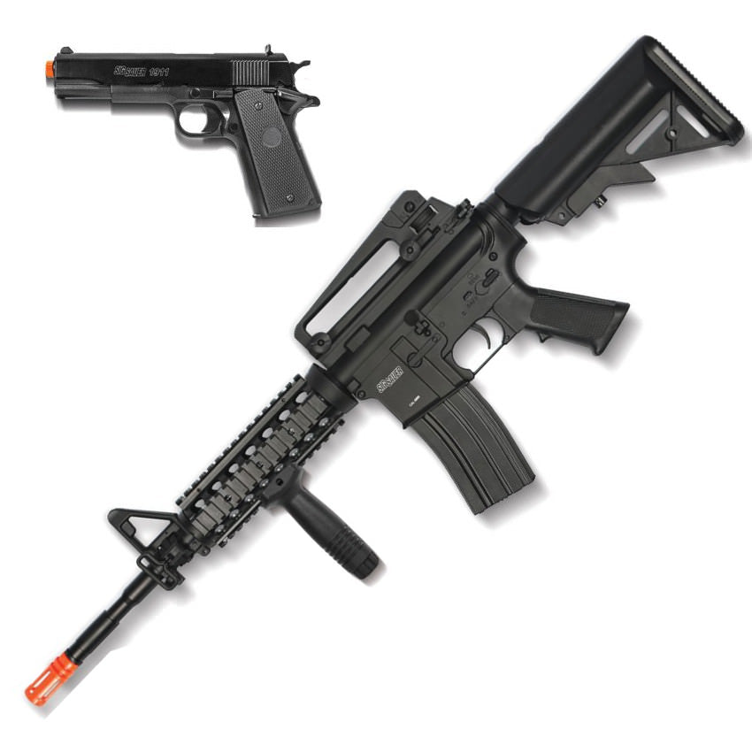 SIG SAUER Patrol Full Auto Electric AEG Airsoft Rifle and Pistol Kit