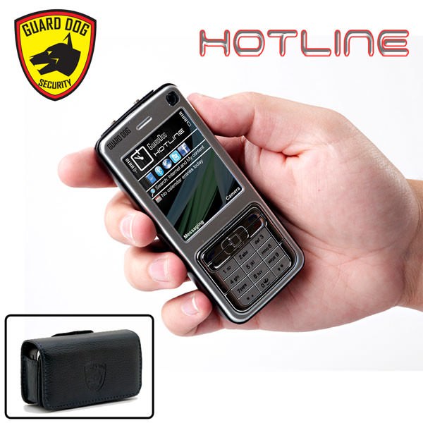 Hotline Cell Phone Stun Gun 3.6 Million Volt With Flip-Top Leather Case