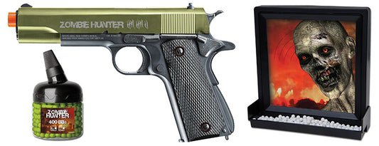 Zombie Hunter 1911 Spring Pistol Kit With Zombie Sticky Target Combo
