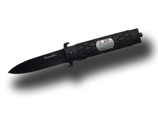 Metal Rubber Baton Handle Xtreme-Tac Spring Assist Knife