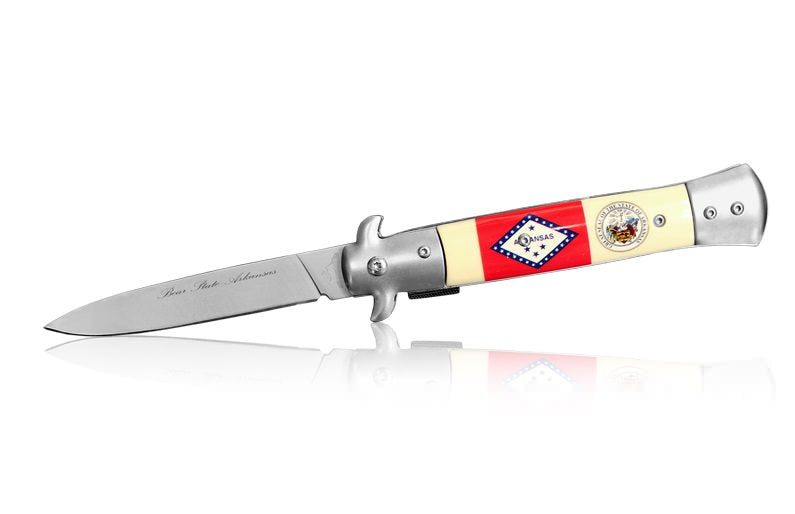 Pocket Knife Stilleto Arkansas Spring Assisted Knife