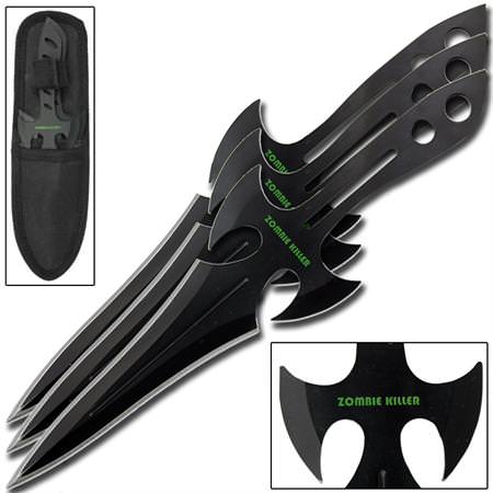 Nefarious Zombie Killer 3 Piece Throwing Knife Set