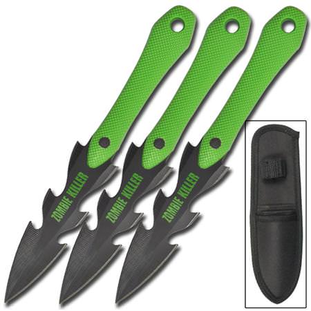 Lacerater Zombie Killer 3 Piece Throwing Knife Set