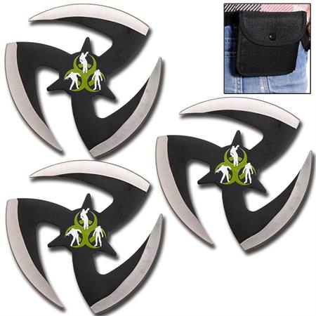 Walking Dead 3 Pcs Zombie Killer Throwing Star Set