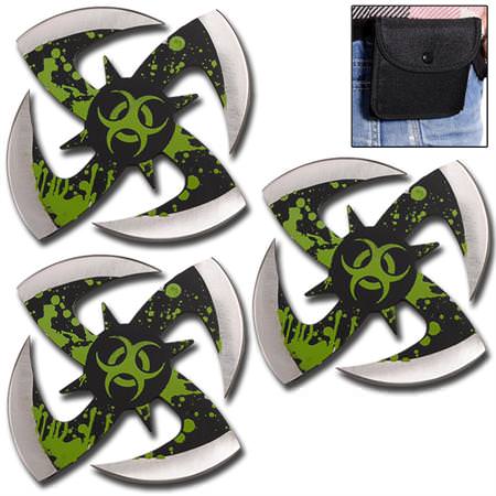 Wretched 3 Pcs Zombie Killer Throwing Star Set