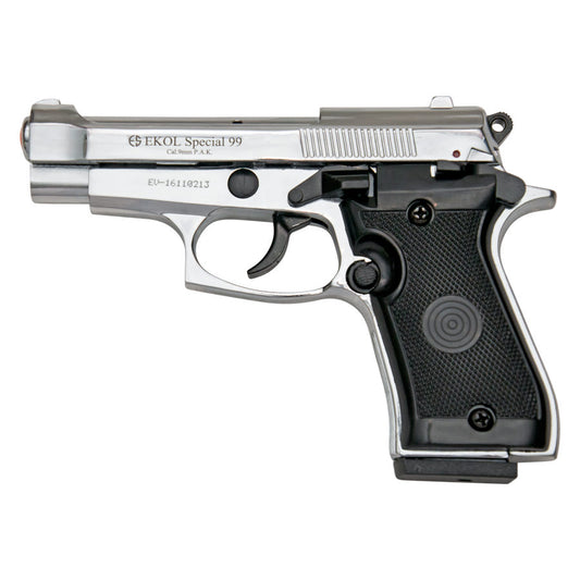 Special 99 V85 Blank Firing Gun Replica Chrome Finish