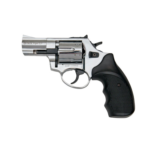 Viper 2.5 Inch Barrel 9MM Blank Firing Revolver Chrome Finish