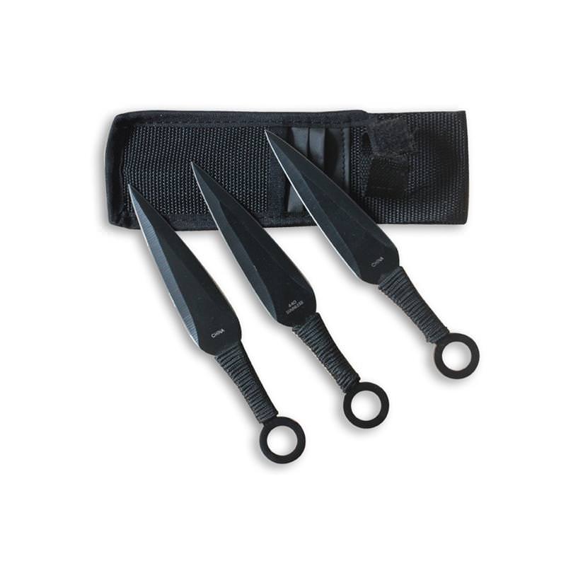 Kunai Uzumaki Anime Manga Throwing Knives 3 Pcs Set 2.8MM Thick Blades
