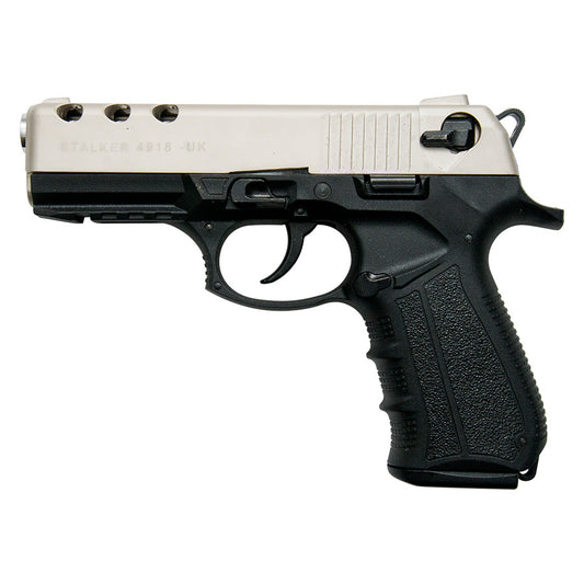 Stalker 4918 Satin Finish - 9mm Blank Firing Replica Zoraki Gun