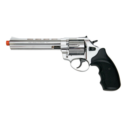 Stalker R1 6" Barrel Revolver Chrome Finish - 9mm Zoraki Blank Firing Gun