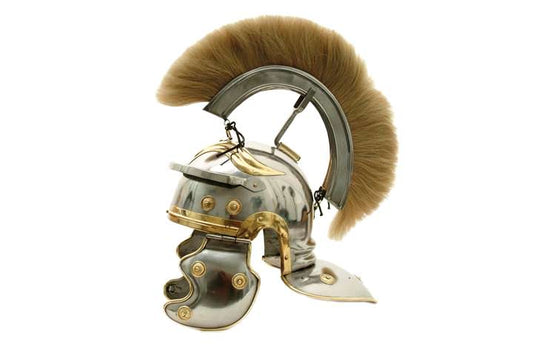 Roman Officer Centurion Historical Helmet Armor White Plume