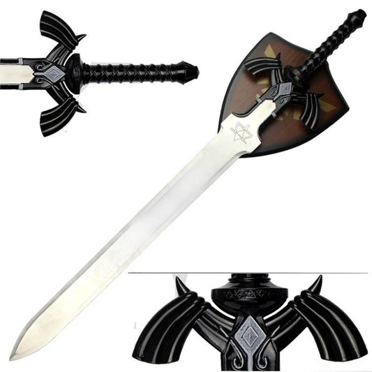 Full Size Dark Link's Master Sword from the Legend of Zelda with Plaque