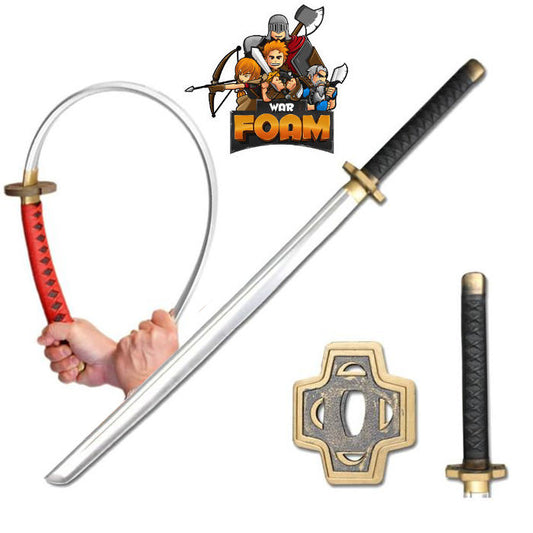 Foam Fantasy Samurai Katana Sword Chrome Finish Blade Cosplay Costume LARP