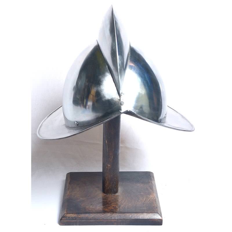 Spanish Comb Morion Helmet With Display Stand
