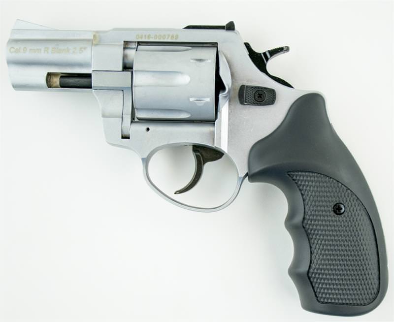 Stalker R1 2.5" Barrel Revolver Silver Finish - 9mm Zoraki Blank Firing Gun